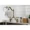 Kingston Brass KS7753ALBS Bridge Kitchen Faucet with Brass Sprayer, Antique Brass KS7753ALBS - alternate 3